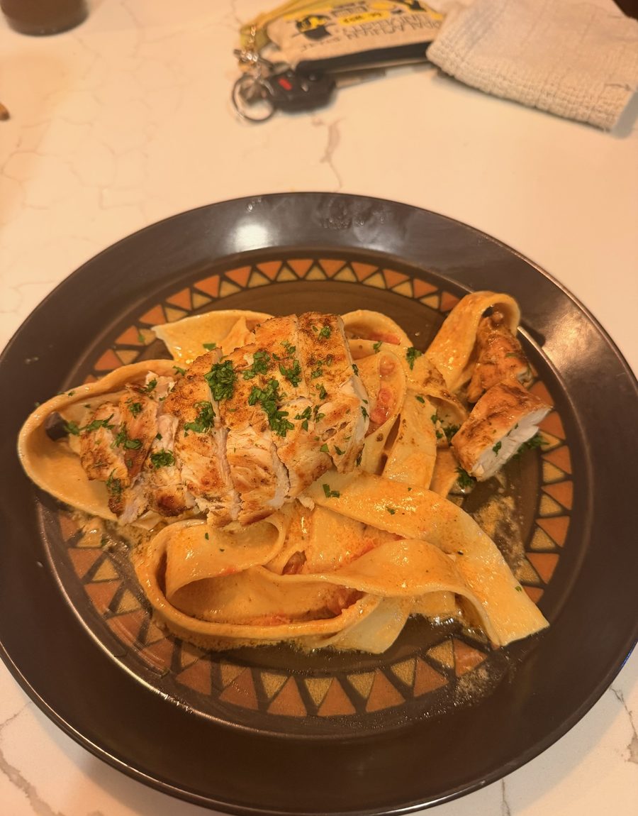 Pappardelle in a cream sauce