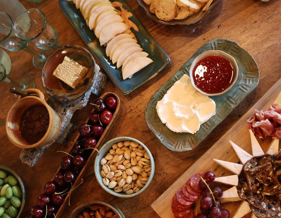 The spread laid out before guests arrive