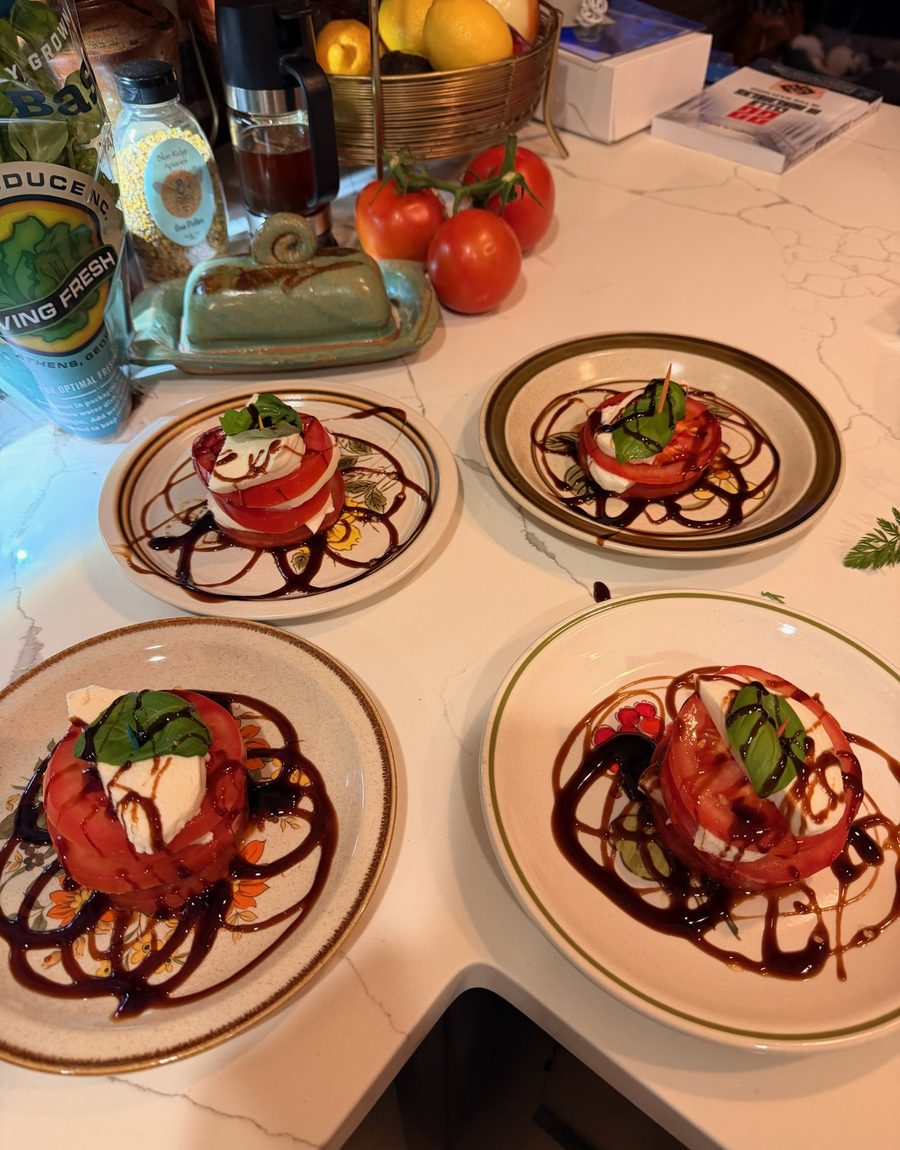 Burrata, tomato, basil and balsamic